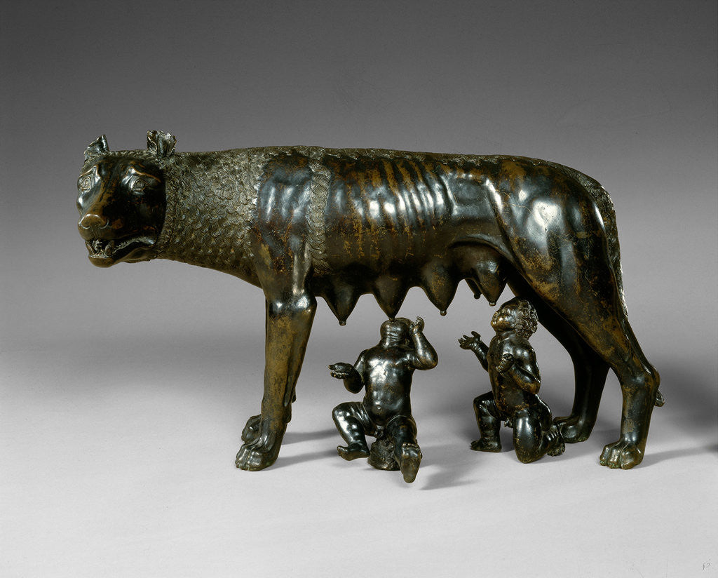 Detail of The Capitoline Wolf Suckling Romulus and Remus, late 15th-early 16th century by Anonymous