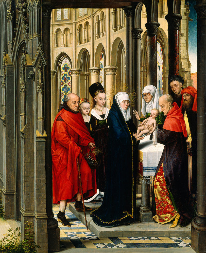 Detail of The Presentation in the Temple, Netherlandish by Master of the Prado 