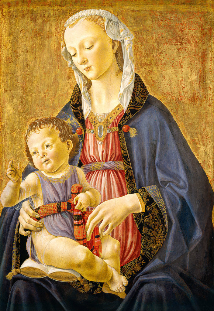 Detail of Madonna and Child by Domenico Ghirlandaio