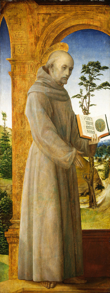 Detail of Saint Bernardino of Siena by Vincenzo Foppa
