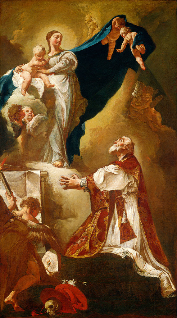 Detail of Madonna and Child Appearing to Saint Philip Neri, probably 1725 or after by Giovanni Battista Piazzetta