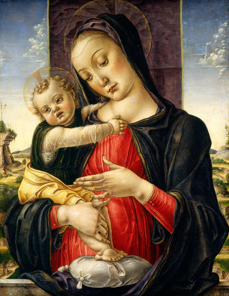 Detail of Madonna and Child by Bartolomeo Vivarini