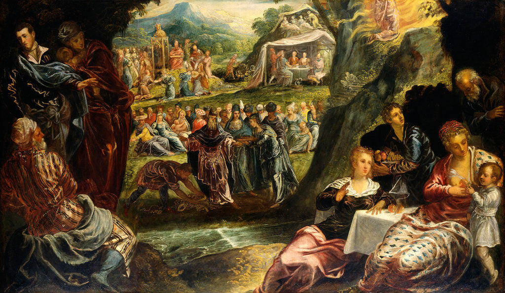 Detail of The Worship of the Golden Calf by Jacopo Tintoretto