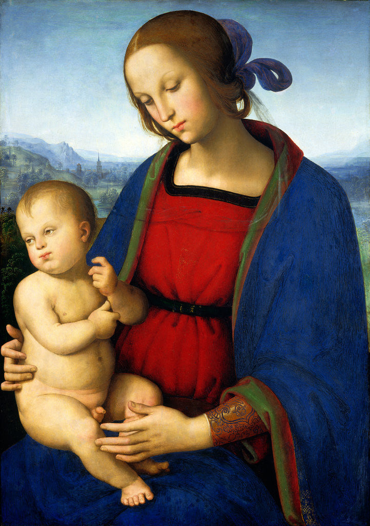 Detail of Madonna and Child by Pietro Perugino