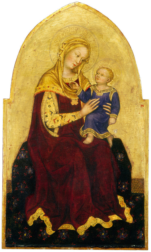 Detail of Madonna and Child Enthroned by Gentile da Fabriano