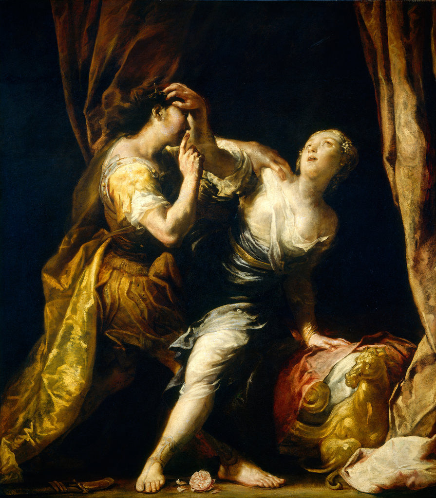 Detail of Tarquin and Lucretia by Giuseppe Maria Crespi