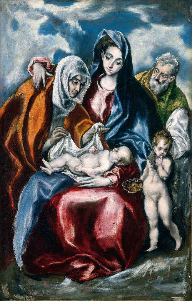 Detail of The Holy Family with Saint Anne and the Infant John the Baptist, Greek by El Greco