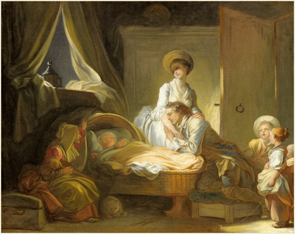 Detail of The Visit to the Nursery, c. 1775 by Jean-Honoré Fragonard