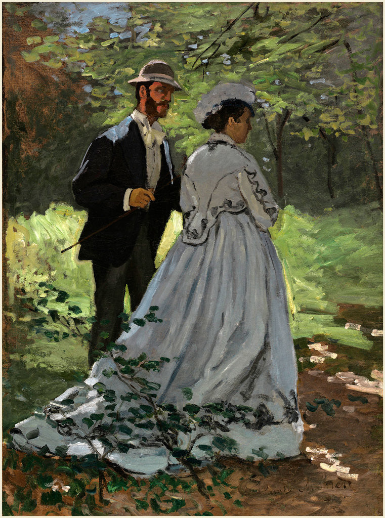Detail of Bazille and Camille, 1865 by Claude Monet