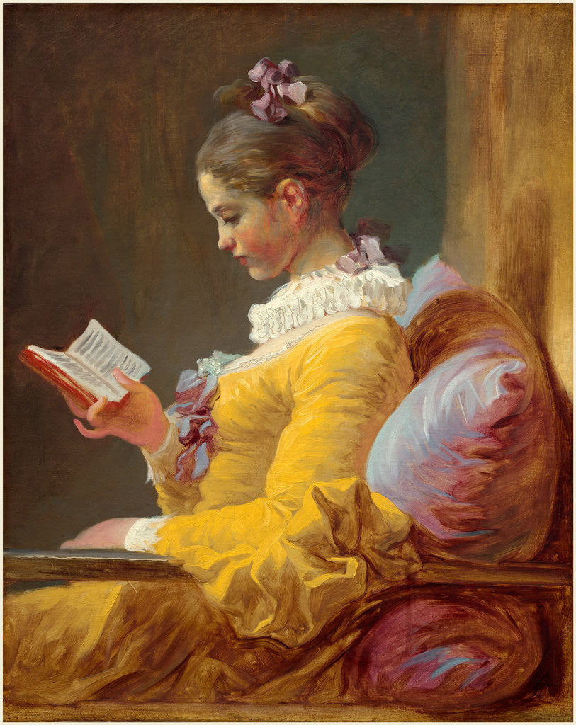 Detail of Young Girl Reading, c. 1770 by Jean-Honoré Fragonard