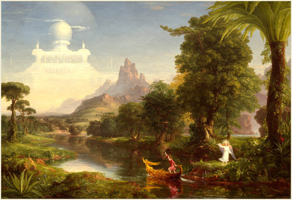 Detail of American, The Voyage of Life: Youth, 1842 by Thomas Cole