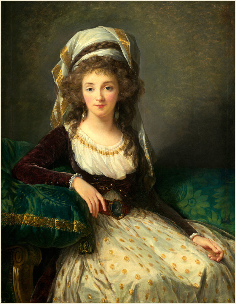 Detail of Madame d'Aguesseau de Fresnes, 1789 by Elisabeth-Louise Vigée Le Brun