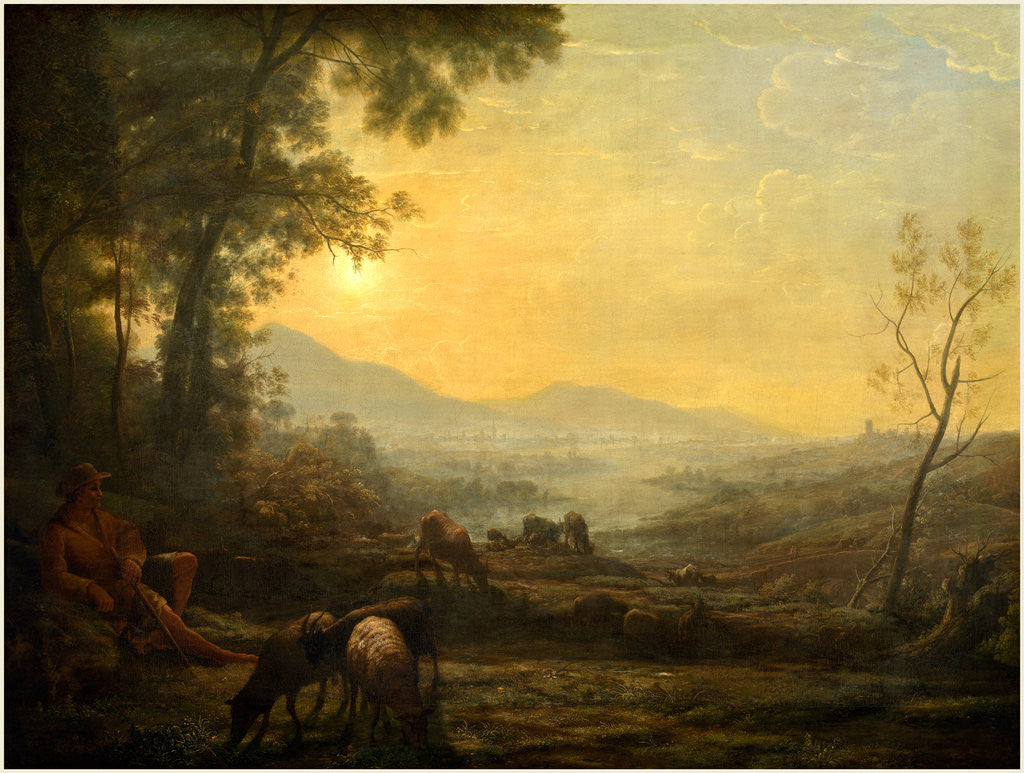 Detail of The Herdsman, 17th or 18th century by Follower of Claude Lorrain