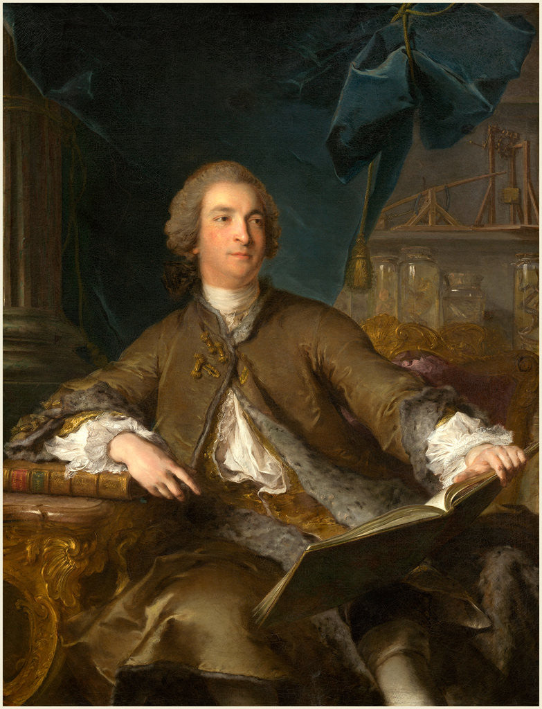 Detail of Joseph Bonnier de la Mosson, 1745 by Jean-Marc Nattier