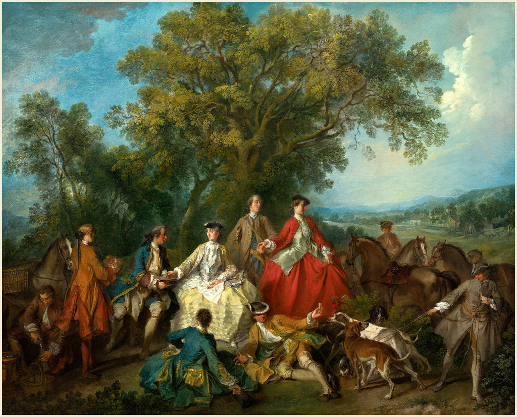 Detail of Picnic after the Hunt, probably c. 1735-1740 by Nicolas Lancret