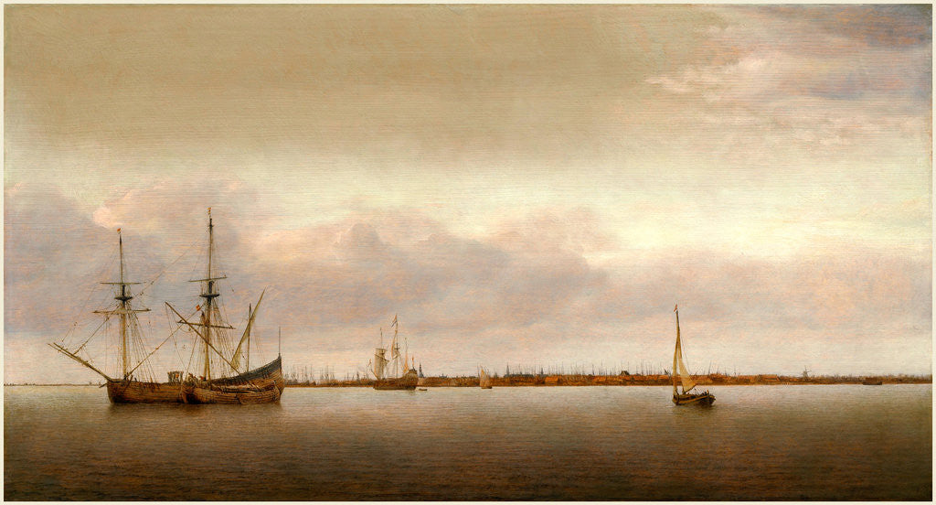 Detail of Dutch, View of Hoorn, c. 1650 by Abraham de Verwer