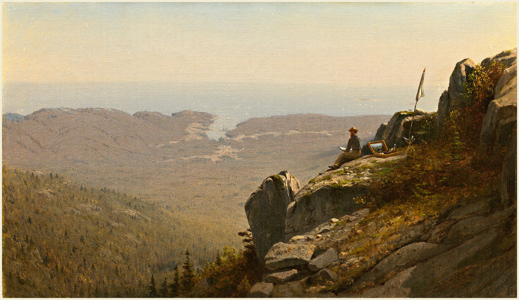 Detail of American, The Artist Sketching at Mount Desert, Maine by Sanford Robinson Gifford