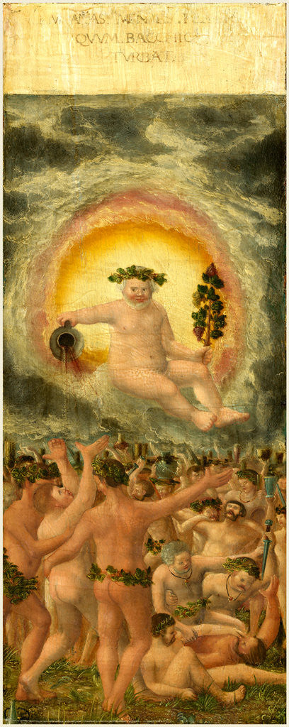 Detail of The Rule of Bacchus left panel, c. 1535, oil on hardboard transferred from panel by Workshop of Albrecht Altdorfer