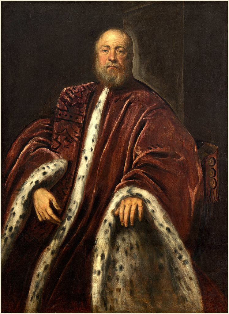 Detail of Italian, A Procurator of Saint Mark's by Jacopo Tintoretto