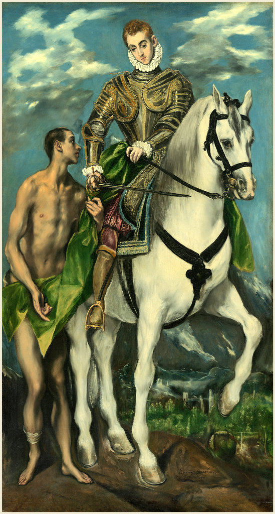 Detail of Saint Martin and the Beggar by El Greco