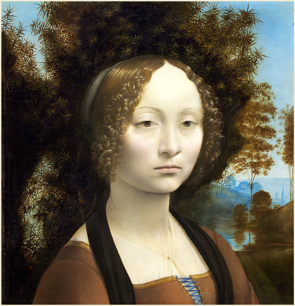 Detail of Italian, Ginevra de' Benci obverse by Leonardo da Vinci