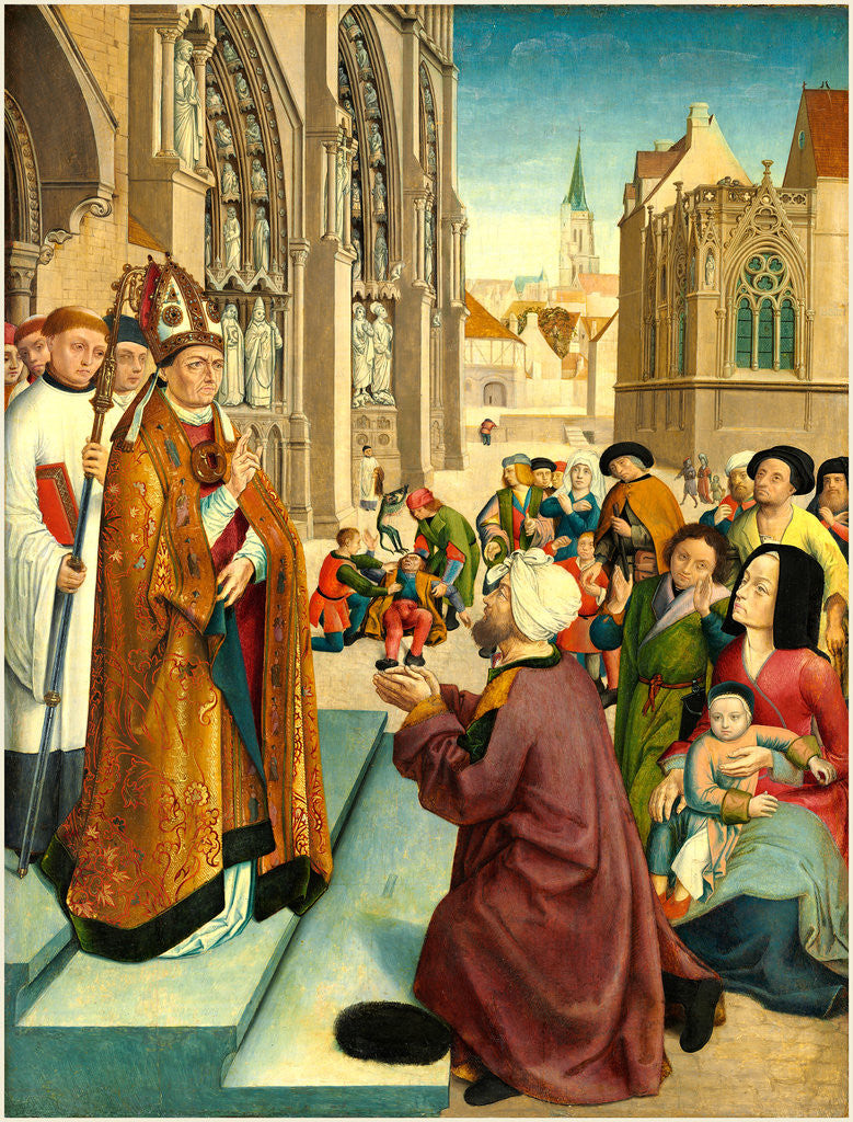 Detail of Episodes from the Life of a Bishop Saint, c. 1500 by Master of Saint Giles and Assistant