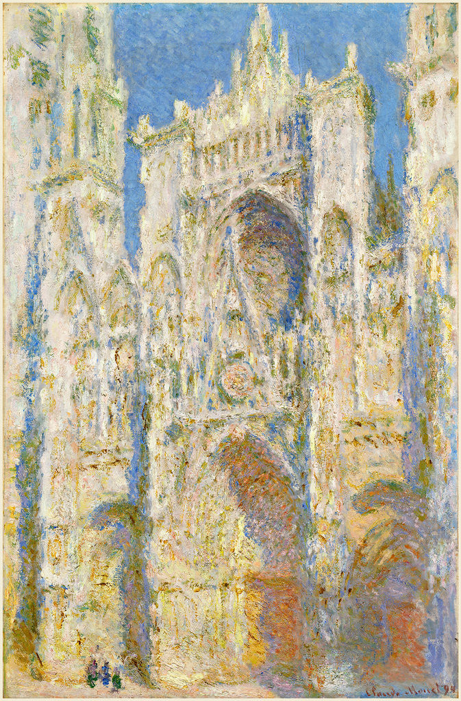 Detail of Rouen Cathedral, West Façade, Sunlight, 1894 by Claude Monet