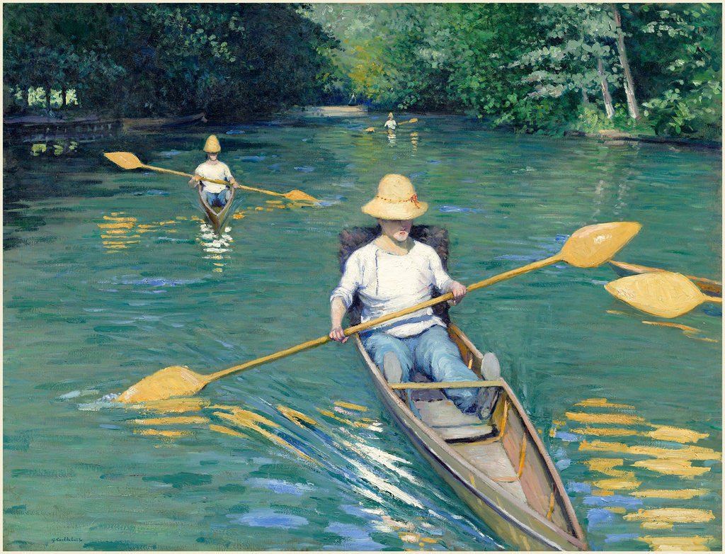 Detail of Skiffs, 1877 by Gustave Caillebotte