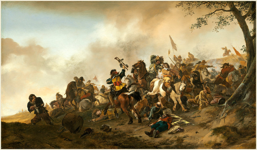 Detail of Dutch, Battle Scene by Philips Wouwerman