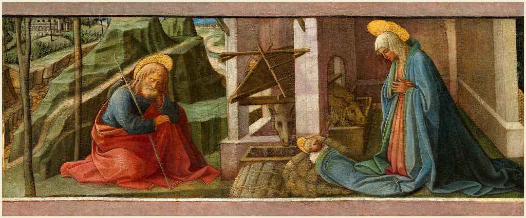 Detail of Italian, The Nativity, probably c. 1445 by Fra Filippo Lippi and Workshop