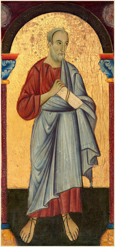 Detail of Italian, Saint John the Evangelist, probably c. 1270-1280 by Master of Saint Francis