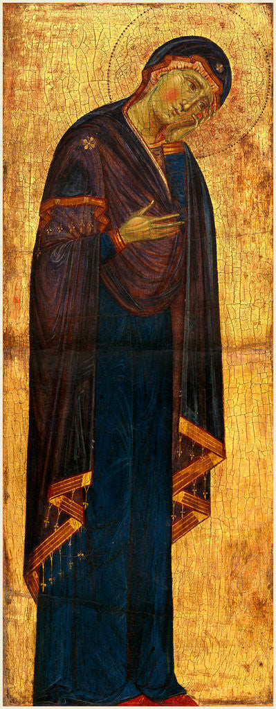 Detail of The Mourning Madonna by Master of the Franciscan Crucifixes