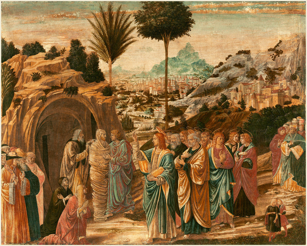Detail of The Raising of Lazarus by Benozzo Gozzoli