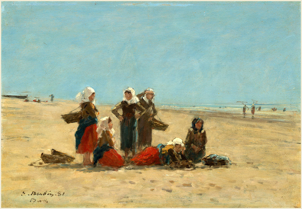 Detail of Women on the Beach at Berck, 1881 by Eugène Boudin