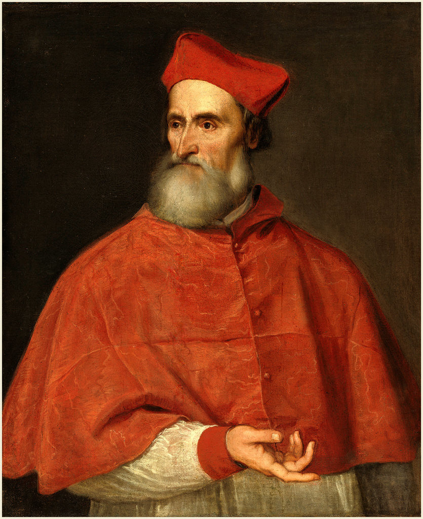 Detail of Cardinal Pietro Bembo by Titian