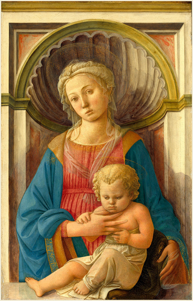 Detail of Italian, Madonna and Child, c. 1440 by Fra Filippo Lippi