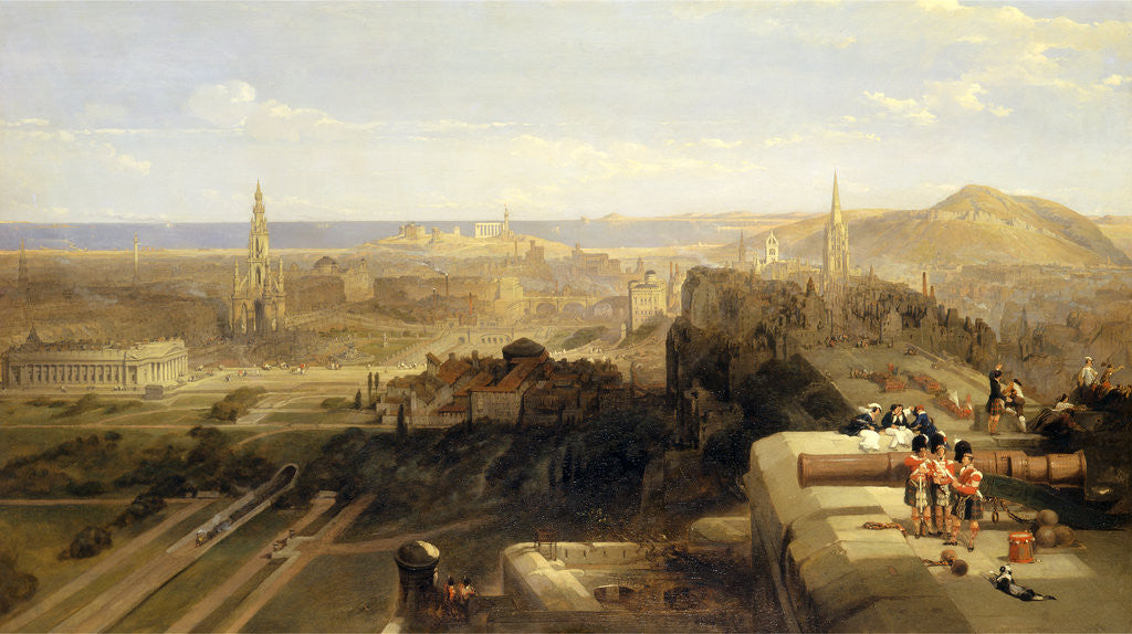 Detail of Edinburgh from the Castle by David Roberts