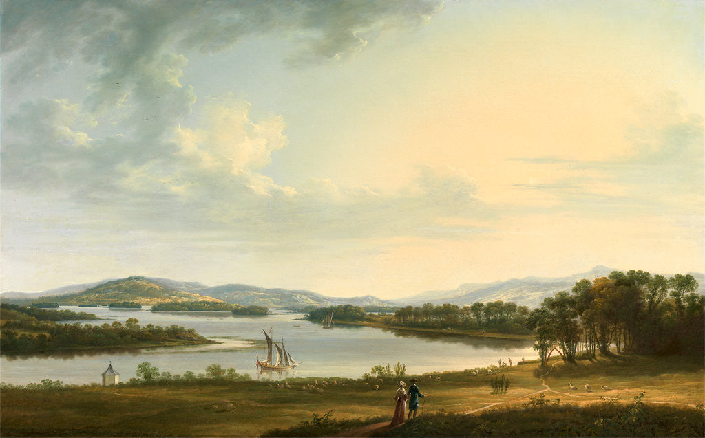 Detail of Knock Ninney and Lough Erne from Bellisle, County Fermanagh, Ireland by Thomas Roberts