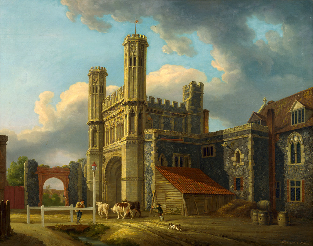 Detail of St. Augustine's Gate, Canterbury by Michael 'Angelo' Rooker