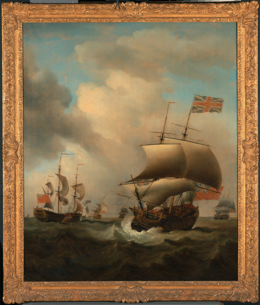 Detail of Shipping in a Choppy Sea by Samuel Scott