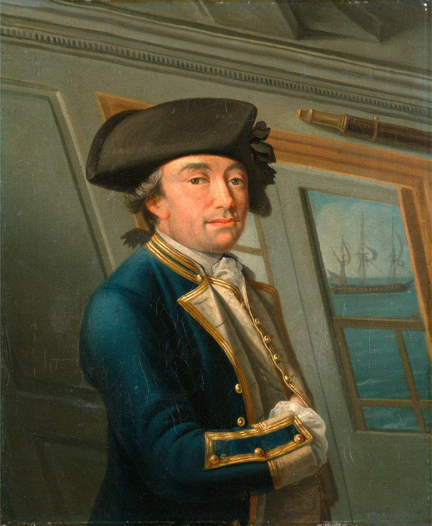 Detail of Captain William Locker by Dominic Serres