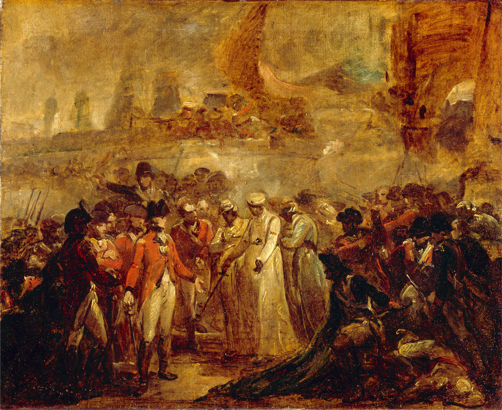 Detail of The Surrender of the Two Sons of Tipu Sahib, Sultan of Mysore, to Sir David Baird by Henry Singleton
