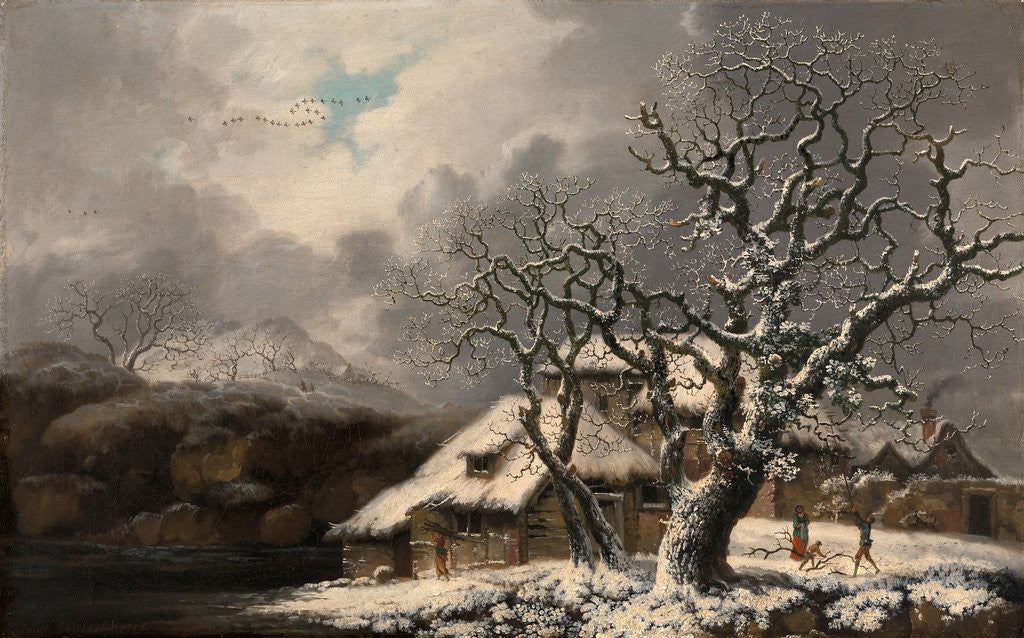 Detail of A Winter Landscape by George Smith