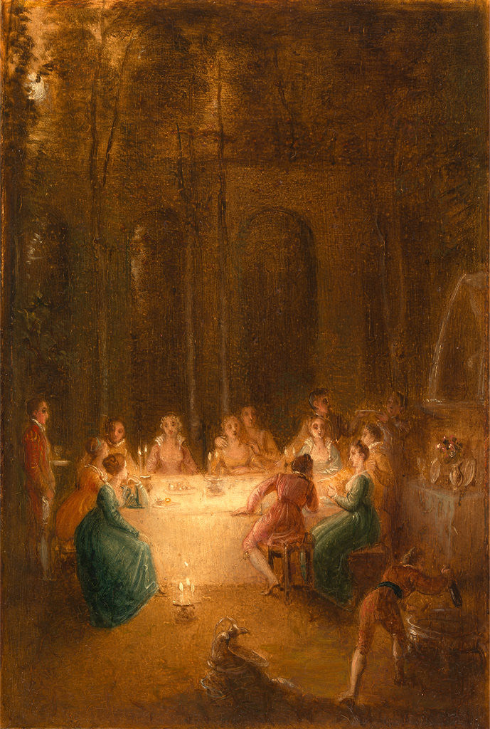 Detail of The Supper by the Fountain by Thomas Stothard