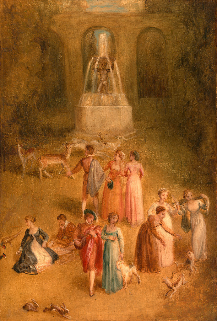 Detail of The Meadow by Thomas Stothard