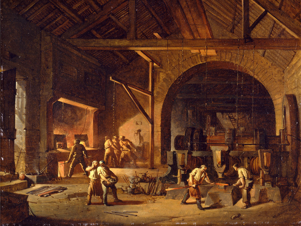 Detail of Interior of an Ironworks by Godfrey Sykes