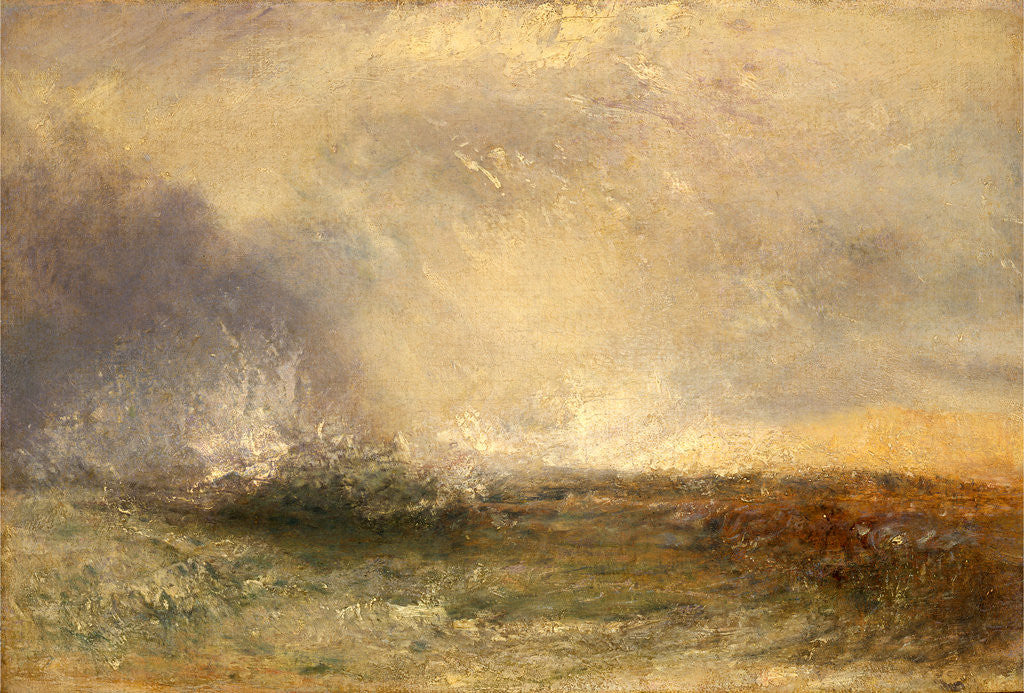 Detail of Stormy Sea Breaking on a Shore Waves Breaking on the Shore by Joseph Mallord William Turner