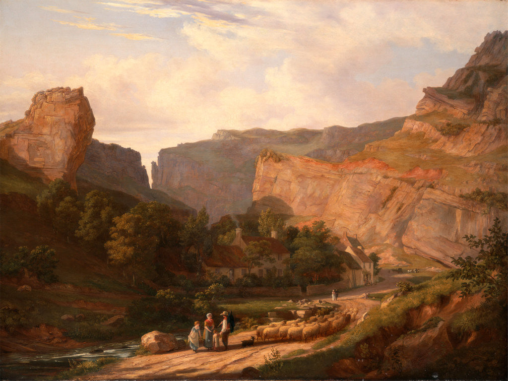 Detail of A View of Cheddar Gorge by George Vincent