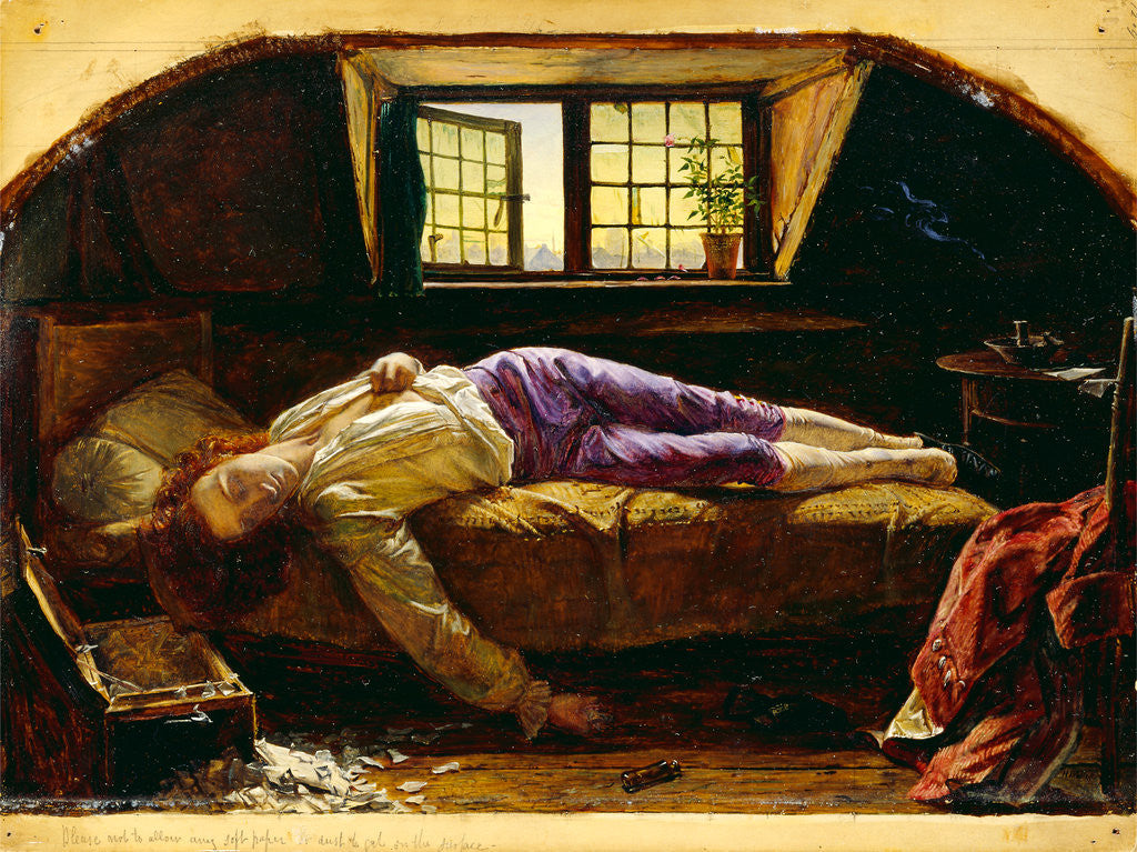 Detail of The Death of Chatterton by Henry Wallis