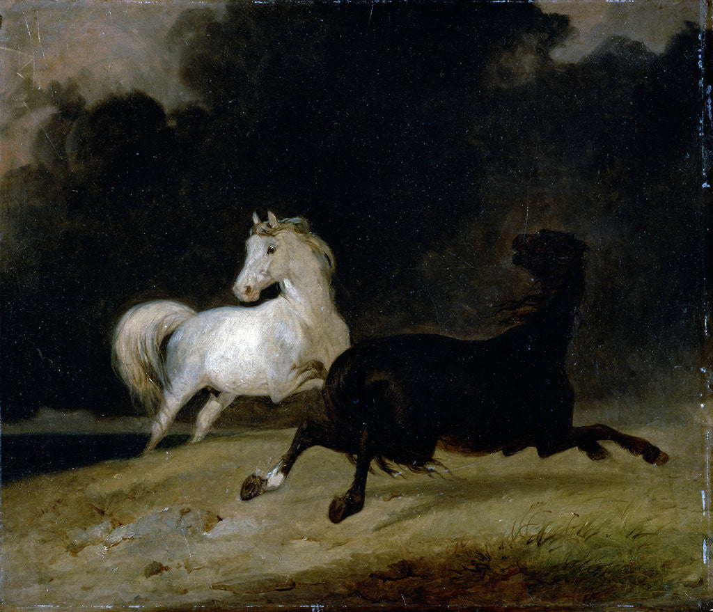 Detail of Horses in a Thunderstorm by Thomas Woodward